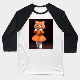 Dancing cat - Modern digital art Baseball T-Shirt